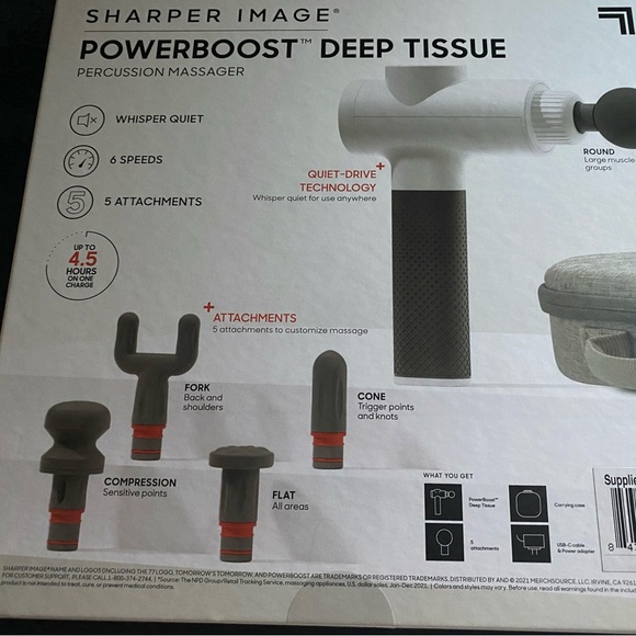 ✨The Sharper Image - Powerboost Deep Tissue Percussion Massager Version 2.0✨ - Picture 5 of 16